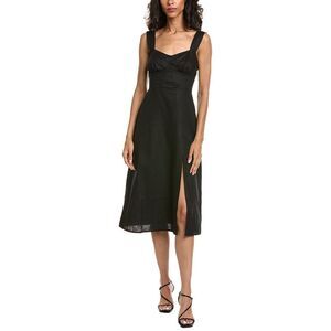 Opt Womens O.P.T Sleeveless Linen Midi Dress